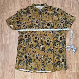 Floral Mustard Short Sleeve Shirt